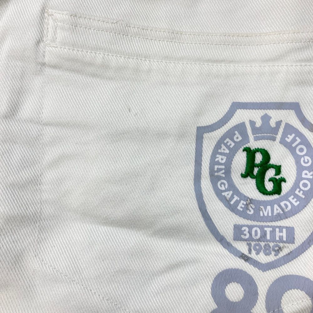 PEARLY GATES ストレッチホワイトパンツ サイズ4 サイズ：4 PEARLY GATES パーリーゲイツ 30周年 ストレッチ