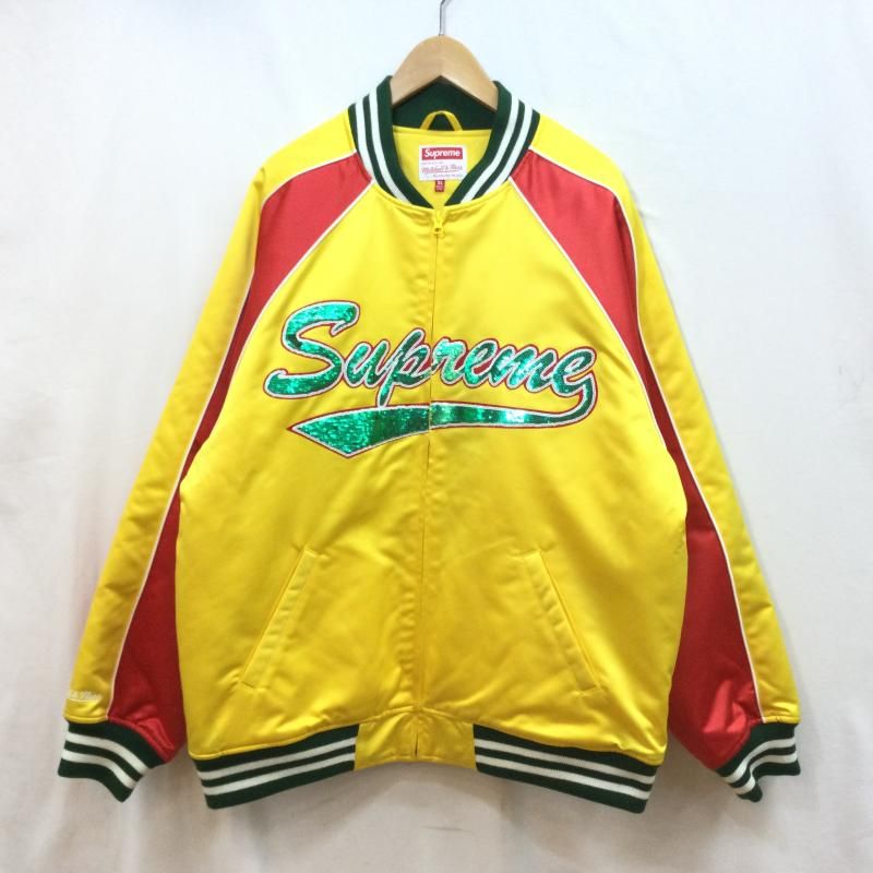 Supreme シュプリーム ジャケット、上着 ジャンパー、ブルゾン 21FW Mitchell u0026 Ness Sequin Logo Varsity Jacket ミッチェルu0026ネス シークインロゴヴァーシティジャケット
