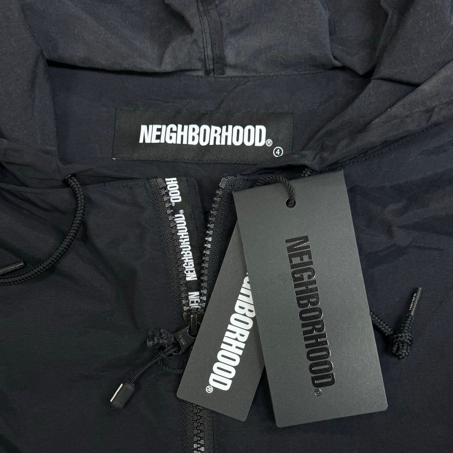 NEIGHBORHOOD 21SS ANORAK N-JKT アノラックパーカー ナイロンジャケットネイバーフッド 211TSNH-JKM02  ブラック L 74279A6 - メルカリ