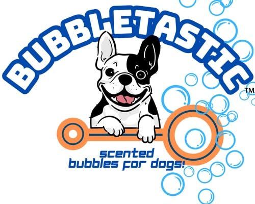 ベーコンとピーナッツバターの香り付きシャボン玉 犬用 - 各8オンスボトル1本! 100%非毒性、破れにくく、犬と子供に安全