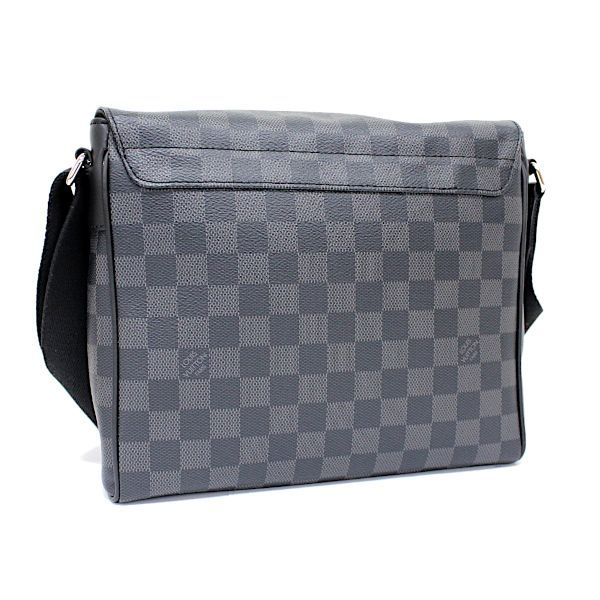 LOUIS VUITTON◇PDJ_ダミエ・アンフィニ_BLK/レザー/BLK/N41248