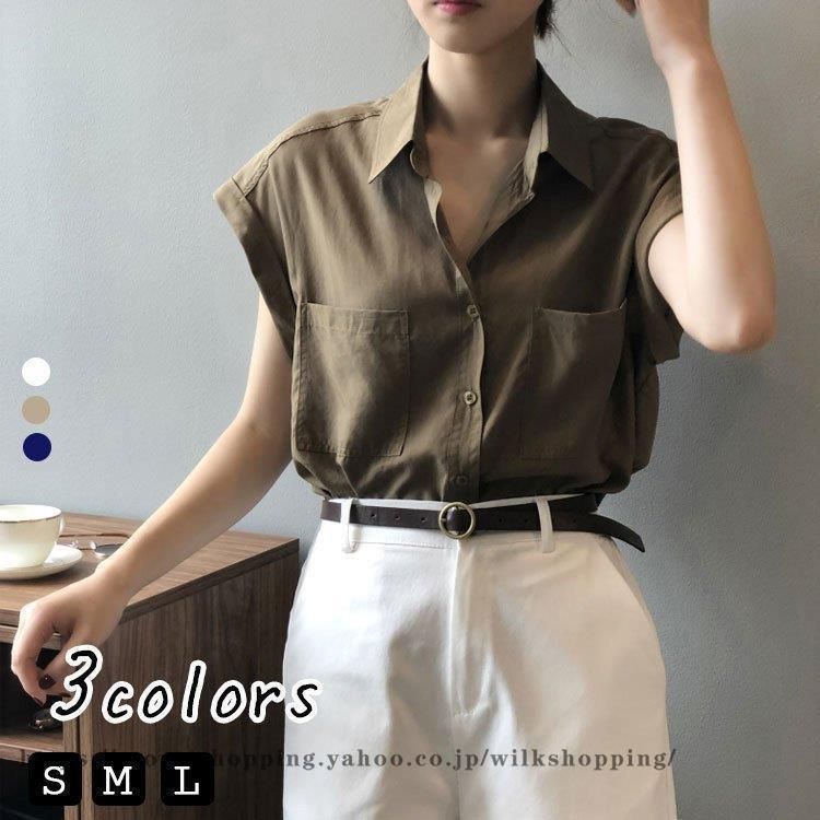 ブラウス レディース 春 夏 シャツ トップス おしゃれ ブラウス ノースリーブ 白 ホワイト 韓国風 トップス オフィス 通勤 ゆったり 体型カバー 30代 40代 50代 ブラウス レディース 春 夏 シャツ トップス おしゃれ ブラウス