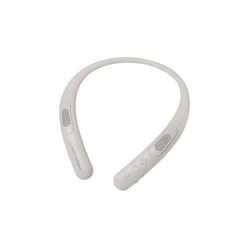 オーディオテクニカ AT-NSP300BT ワイヤレスネックスピーカー Bluetooth5.0 本体約75ｇ軽量設計 連続再生約13時間 microSDメモリーカード対応 0