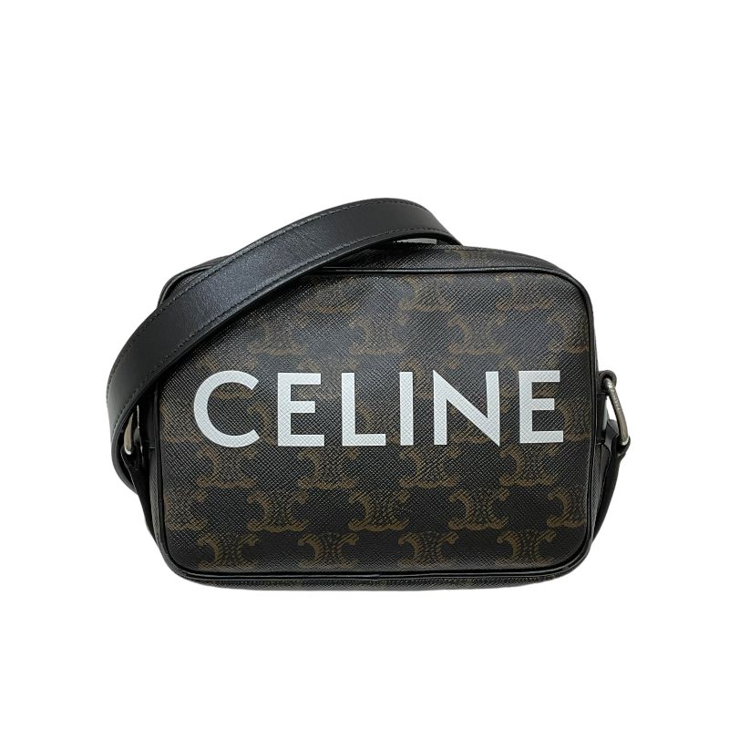 セリーヌ CELINE ミニメッセンジャーバッグ 19451 ブラック トリオンフ ...