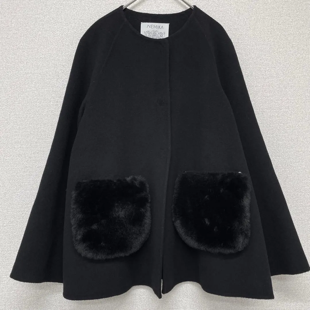 美品 ネミカ NEMIKA ニットマント 羽織り グレー ポンチョ Mサイズ 2025年最新】NEMIKA ポンチョ・ケープコートの人気アイテム - メルカリ