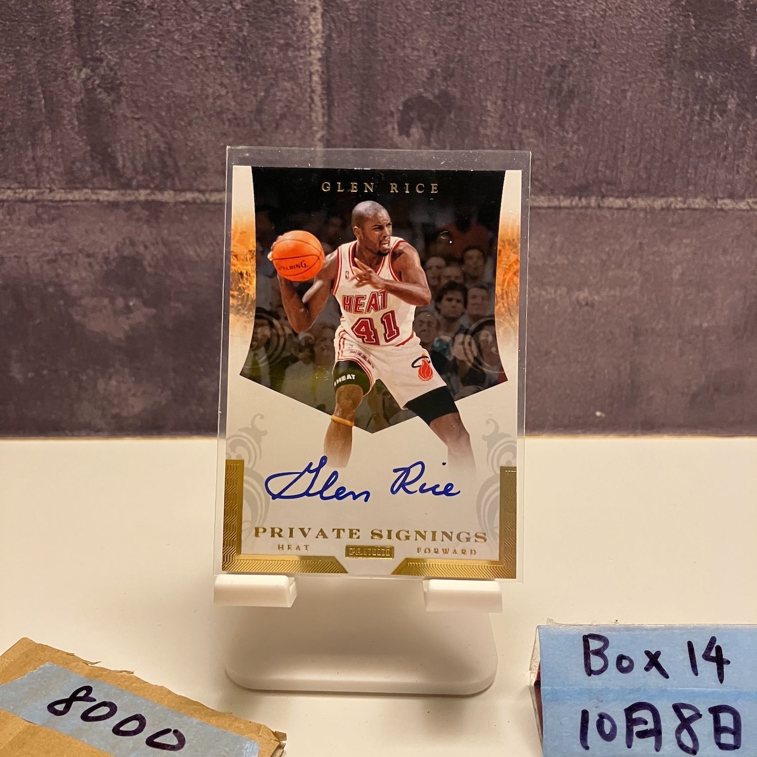 2011 PANINI PRIVATE SIGNINGS Glen Rice 直筆サインカード MIAMI HEAT カード