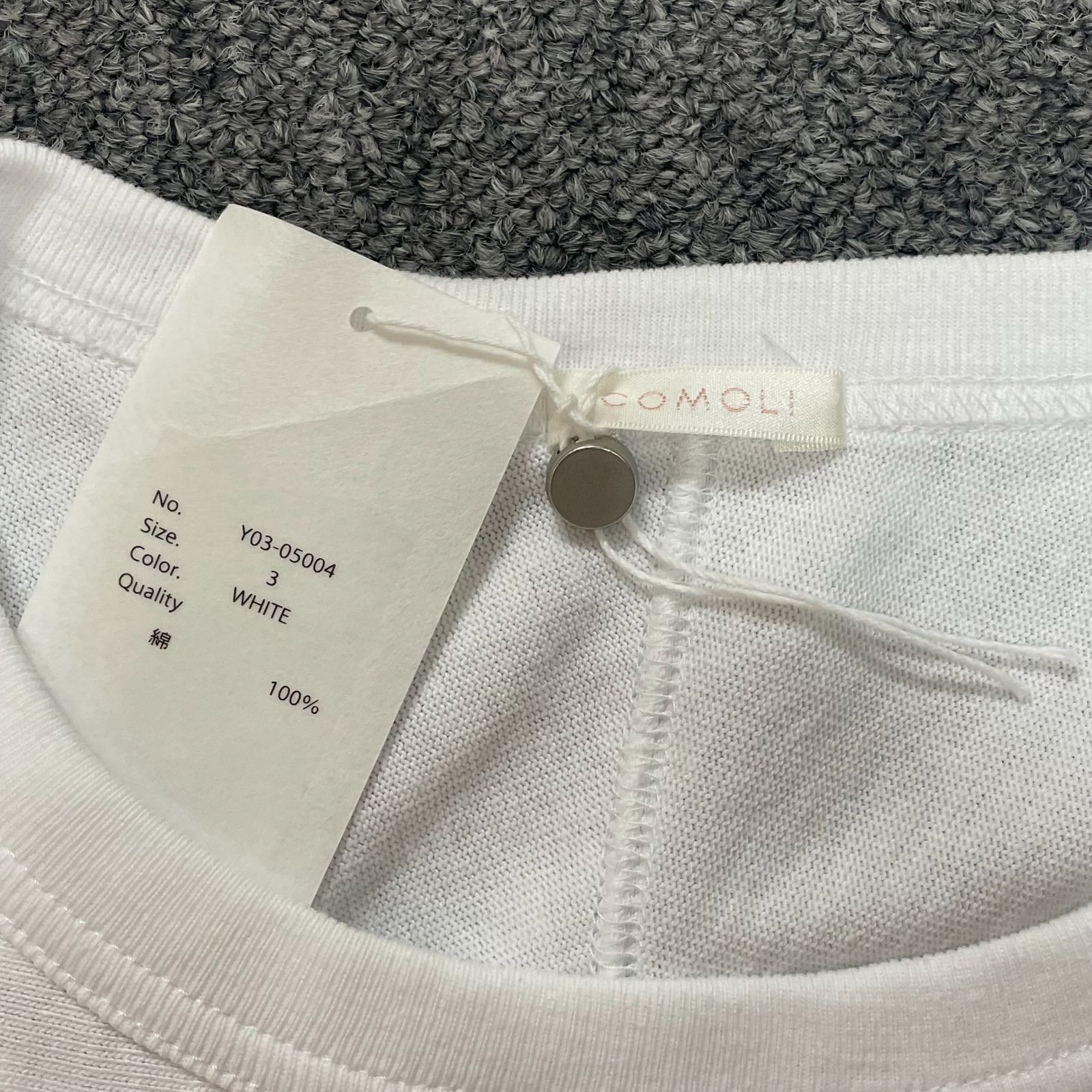 定価30800円 COMOLI 23AW フットボールTシャツ Y03-05004 コモリ 3 