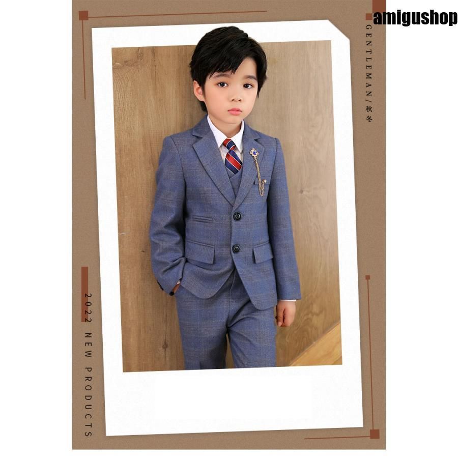 男の子　スーツ　170Ｅ　大きめ 卒業式 スーツ 男の子 140 150 160 170 大きいサイズ 5点セット ジャケット シャツ パンツ ネクタイ ポケットチーフ  フォーマルスーツ アジャスター 冠婚葬祭