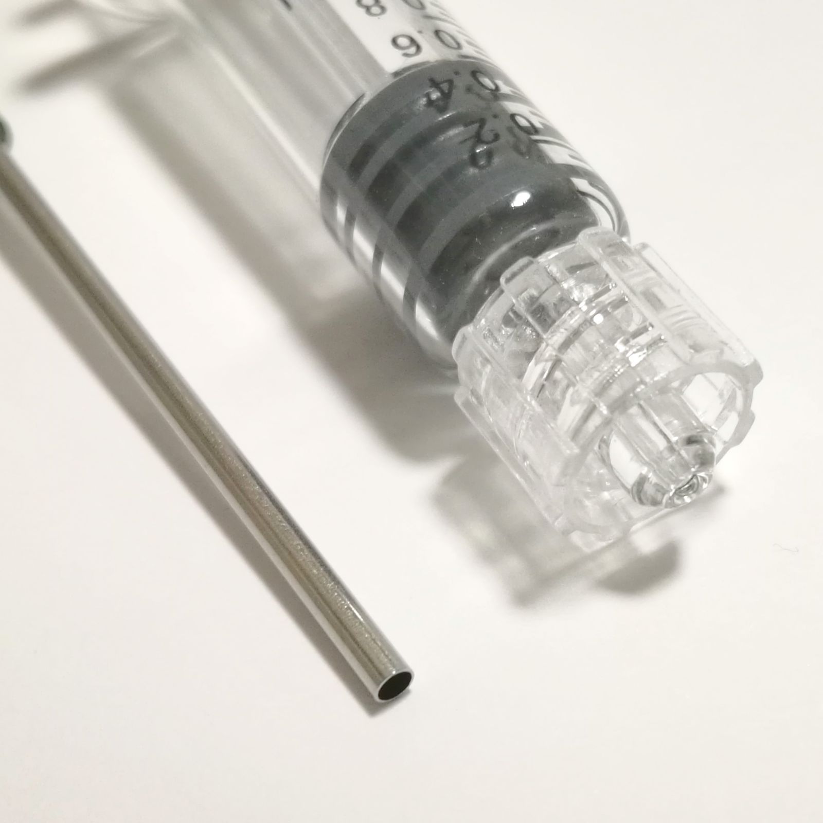 ガラス製 シリンジ ロック型 1ml 1本 注射器 硝子 実験 研究 などに