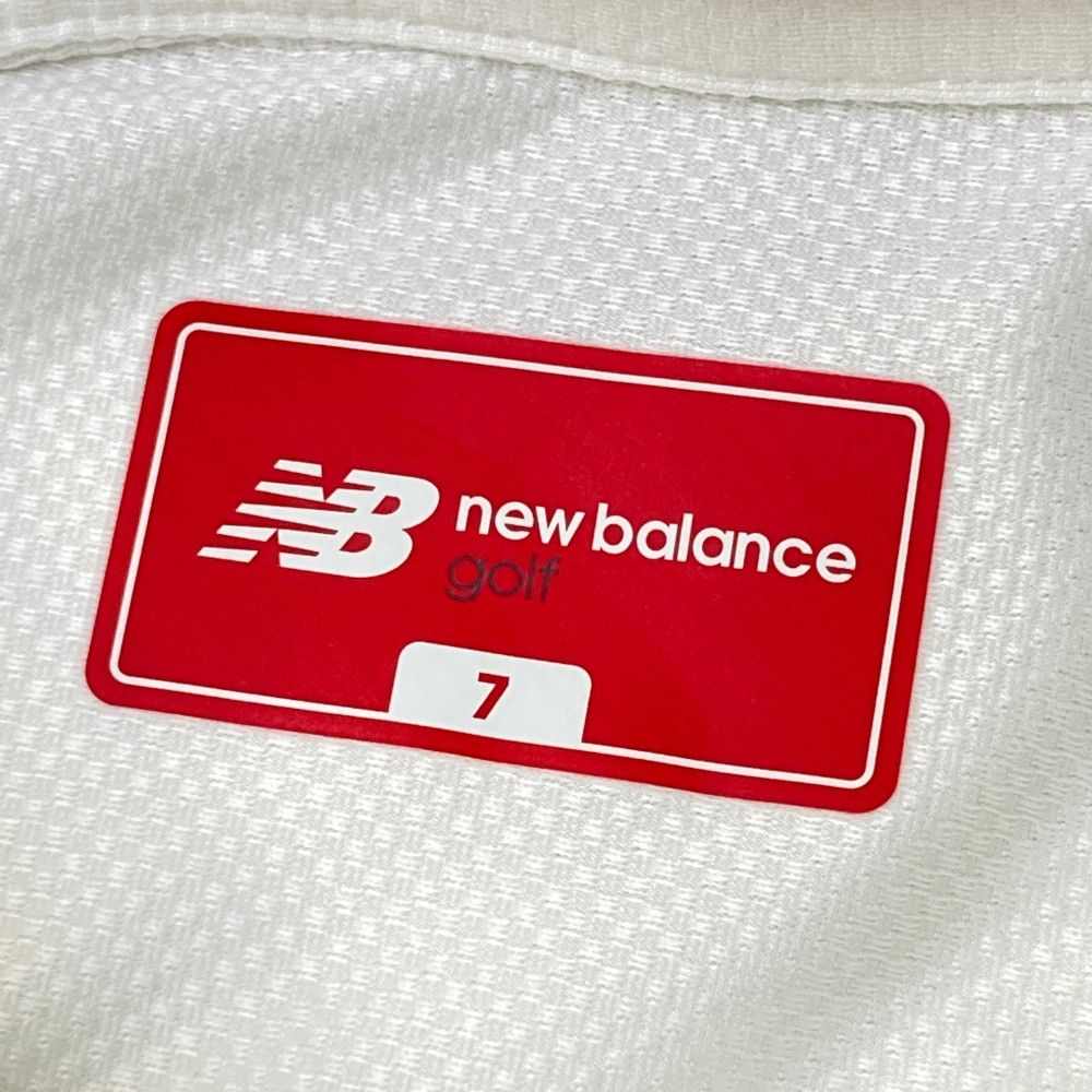 サイズ：7 NEW BALANCE GOLF ニューバランス  半袖ポロシャツ ピンクプリント  ホワイト系 [240101425656] ゴルフウェア メンズ ストスト サイズ：7 NEW BALANCE GOLF ニューバランス 半袖ポロシャツ