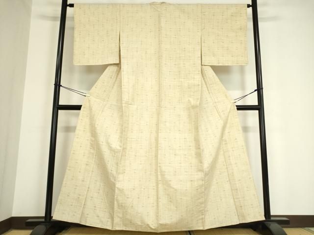 平和屋着物 上質な紬 単衣 絣文 正絹 DAAV5838az