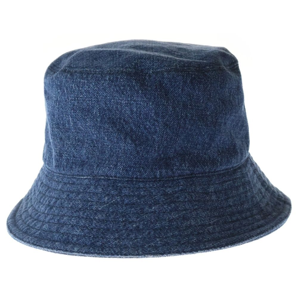 miumiu ミュウミュウ ロゴ刺繍 デニムコットンバスケットハット 帽子 インディゴブルー レディース 5HC196
