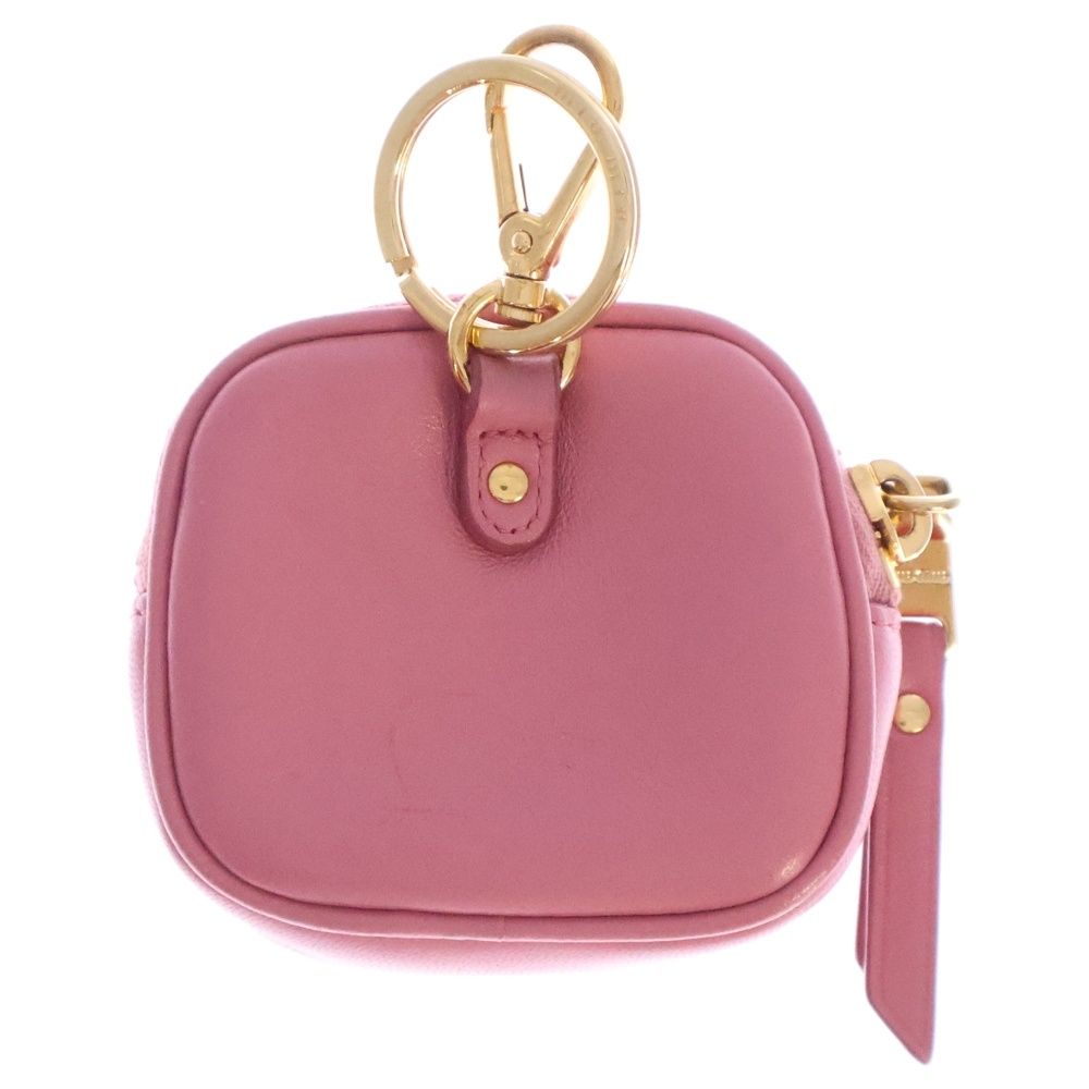 miumiu ミュウミュウ マテラッセ AirPods Pro ロゴレザーケース 小物入れ ピンク レディース