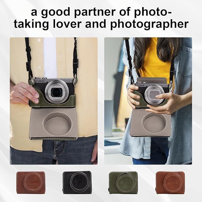 キャノンパワーショットG7 デジタルカメラ「本革ケース」+付属品あり