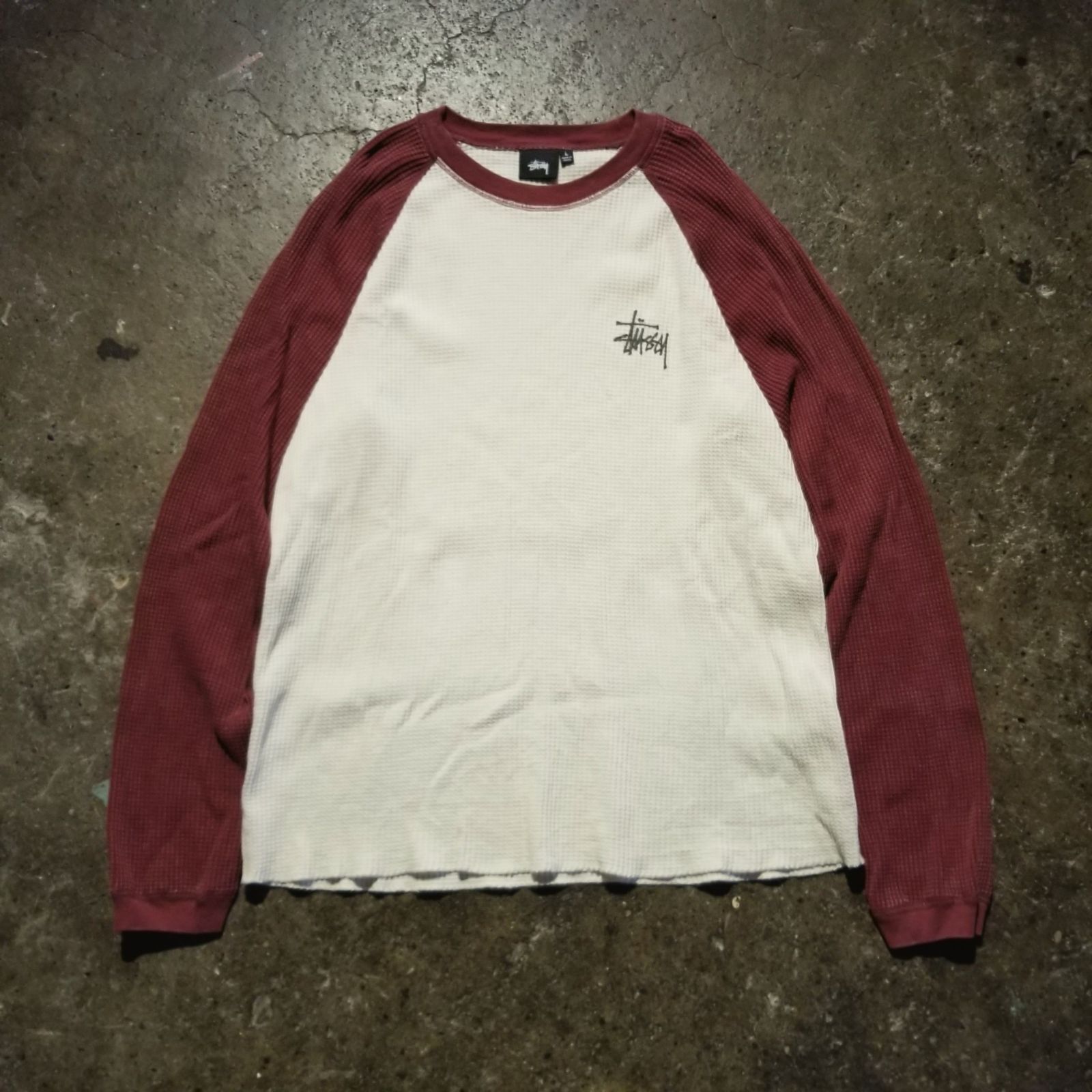 25ss stussy BASIC STÜSSY THERMAL 2 TONE Basic Stüssy Thermal 2 Tone – Off White | Tops | Stüssy