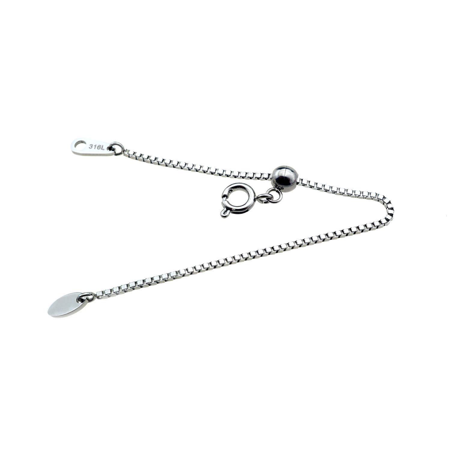 レディース ネックレスチェーン YU-NA 簡単 無段階 スライド調節 Jewel アジャスター ステンレス 316 L Petit 金属アレルギー対応 ベネチアン