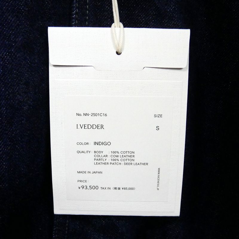 NICENESS ナイスネス 国内正規 25AW I.VEDDER 14oz DENIM CHORE COAT