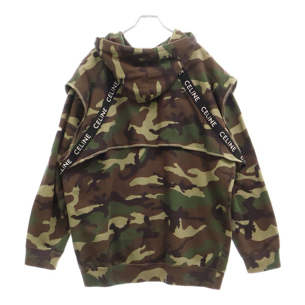 CELINE・セリーヌ◆カモフラージュ迷彩柄 フード付きパーカー CELINE (セリーヌ) 23AW Bands Hoodie カモフラージュ 迷彩柄