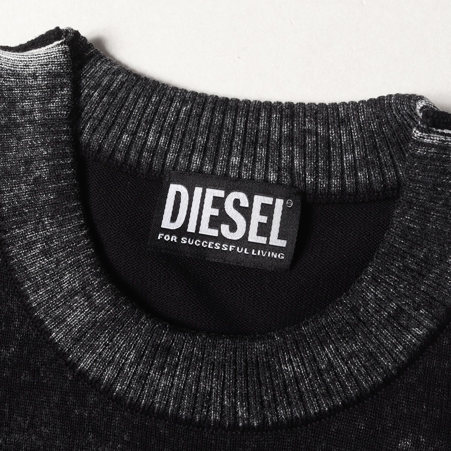 新品 DIESEL ディーゼル ニット サイズ:M 近年モデル 抜染 コットン 
