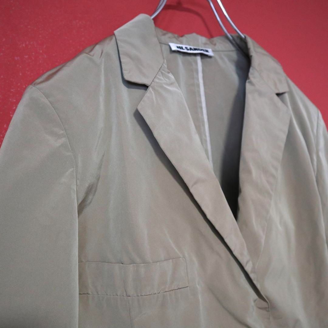 希少】JIL SANDER ジルサンダー ベージュ 光沢感 テーラードJKT - メルカリ
