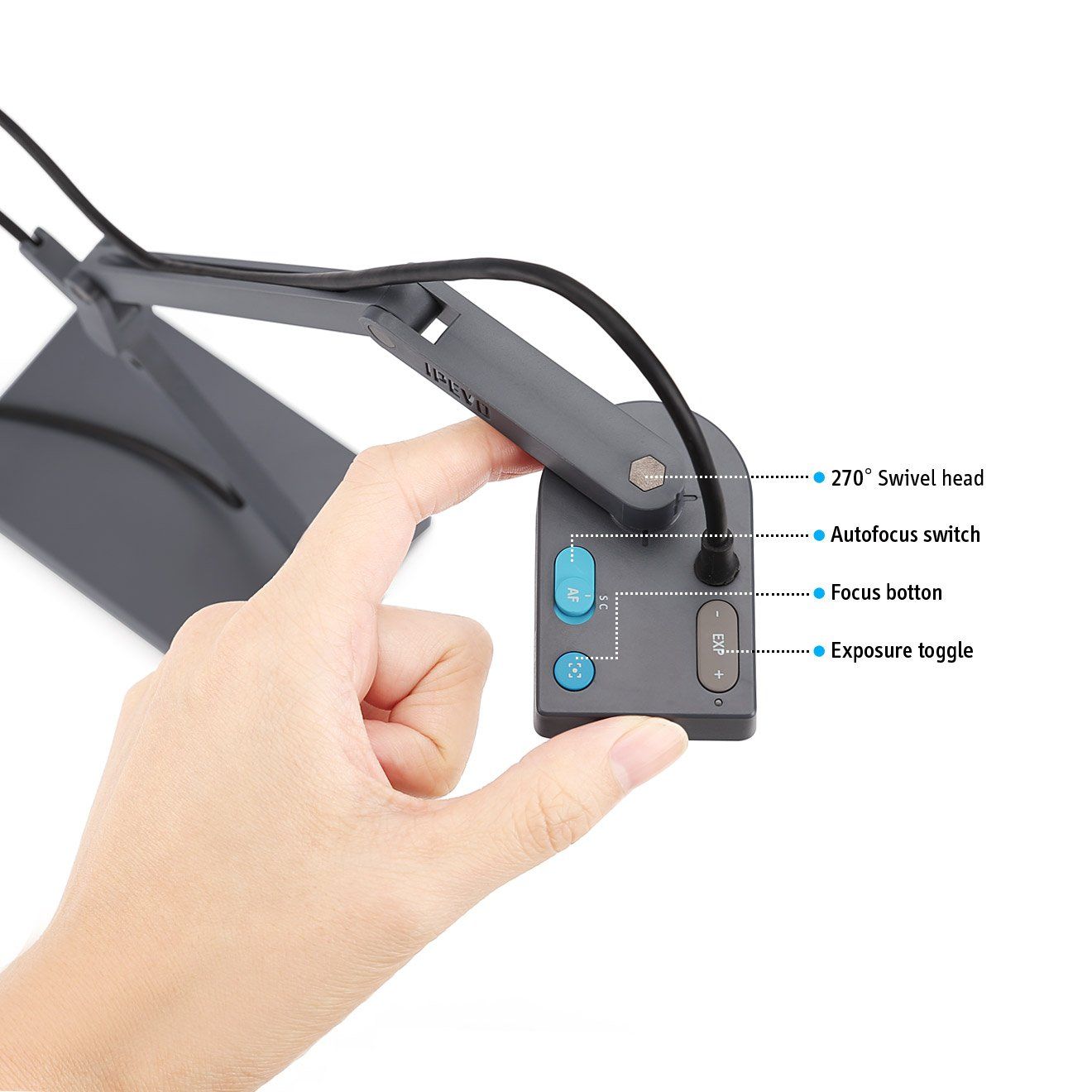  IPEVO Ziggi HD Plus USB書画カメラ 800万画素 マイク内蔵 その他 カメラアクセサリー