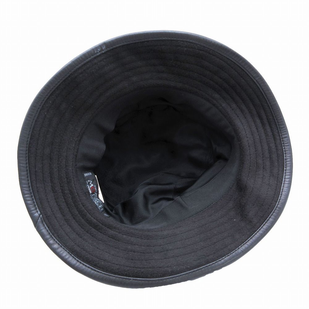モッチ エルメス MOTSCH HERMES ハット 57 - カシミヤ×レザー 黒 帽子