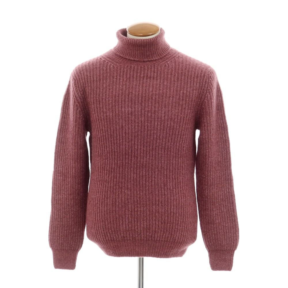 【新品】グランサッソ GRAN SASSO ウールナイロン タートルネック プルオーバーニット パープル【サイズ50】【メンズ】
