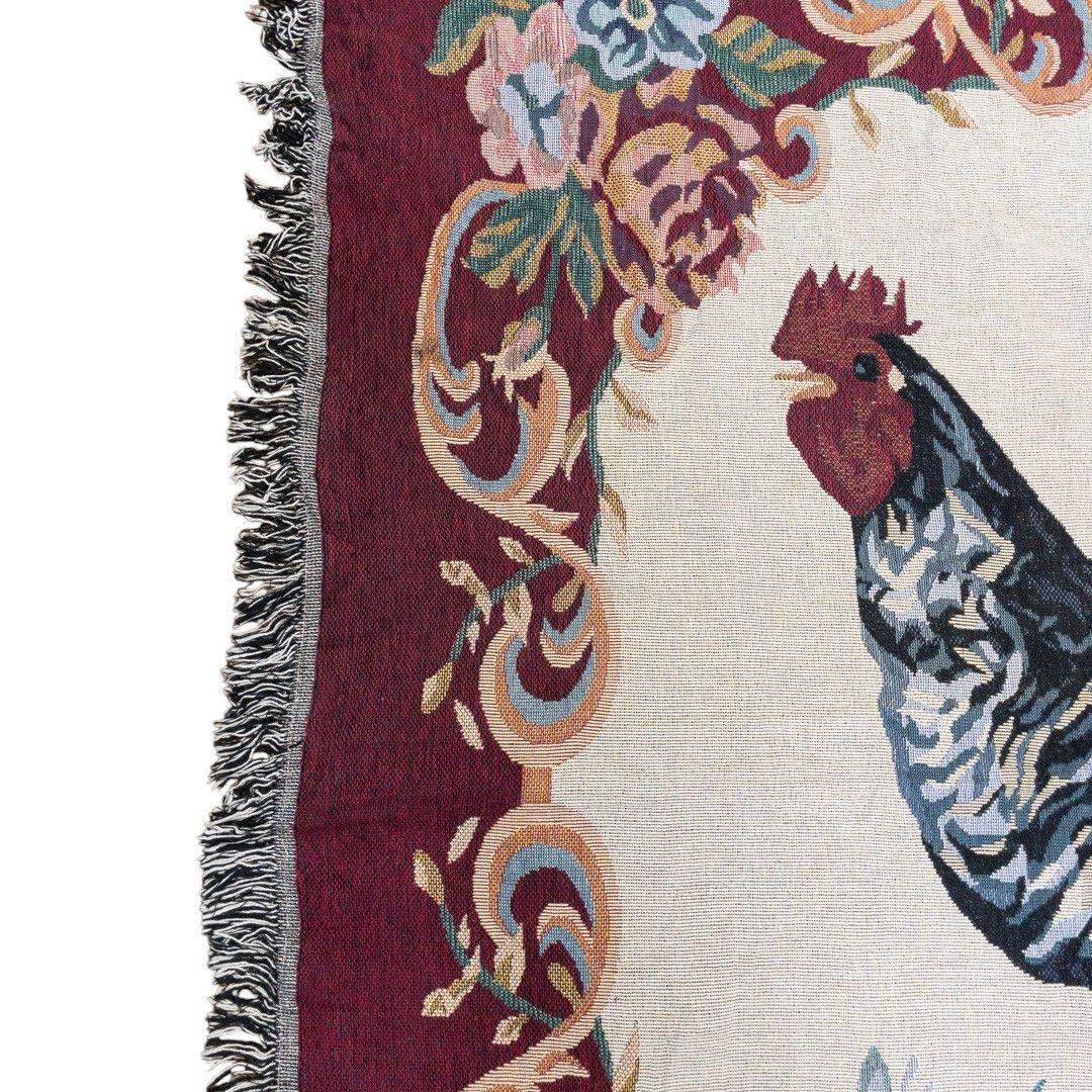 vintageラグ カーペット チキン アニマル フラワー トップ 1022