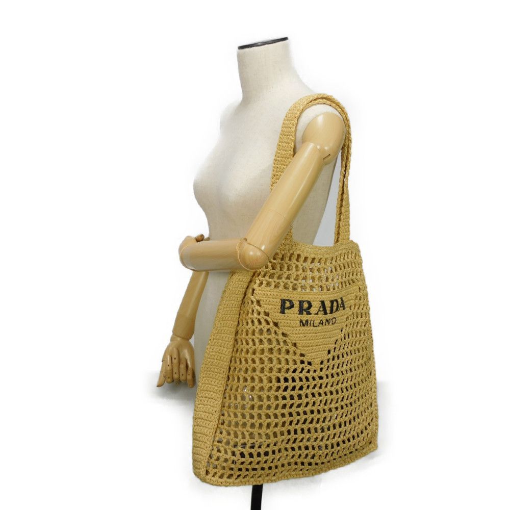 PRADA ベージュ かごバッグ トートバッグ