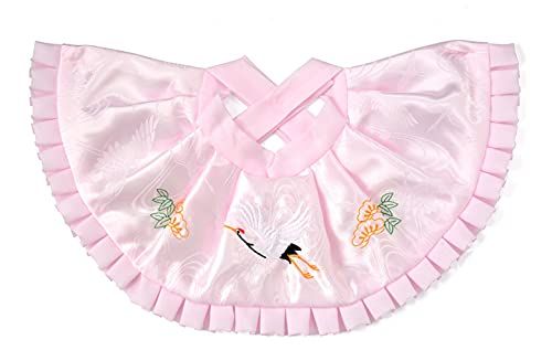 aDays よだれかけ お宮参り 日本製 お食い初め スタイ ベビー 赤ちゃん 和柄 刺繍 松 鶴 (スタイ ピンク) [スタイ ピンク]