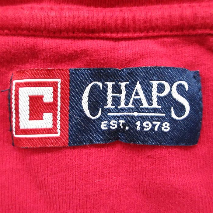 XL/古着 チャップス CHAPS 長袖 ブランド ハーフジップ トップス