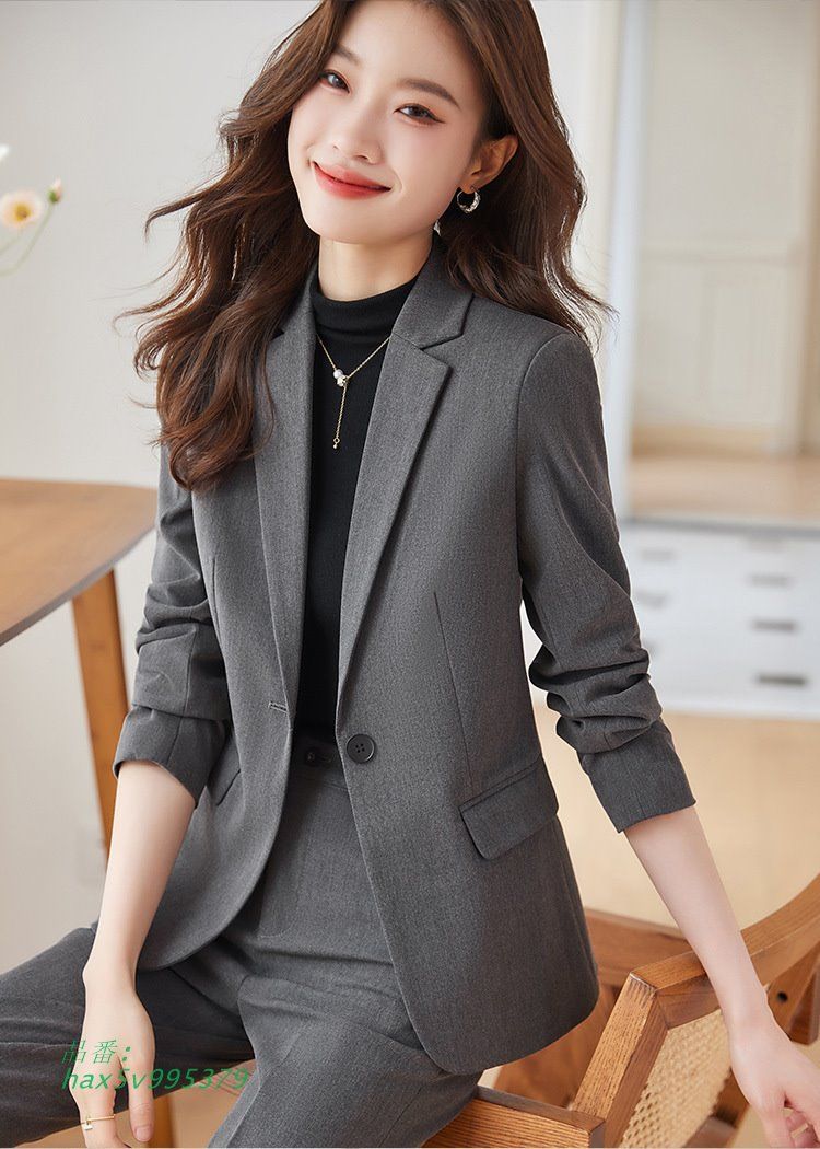 レディース3点セット スーツセット パンツセット チェック柄 20代30代