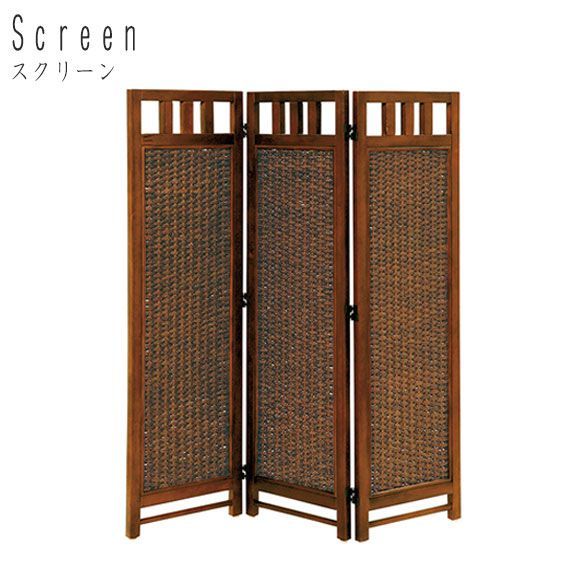 Rattan Furniture アジアンロースクリーン 3連