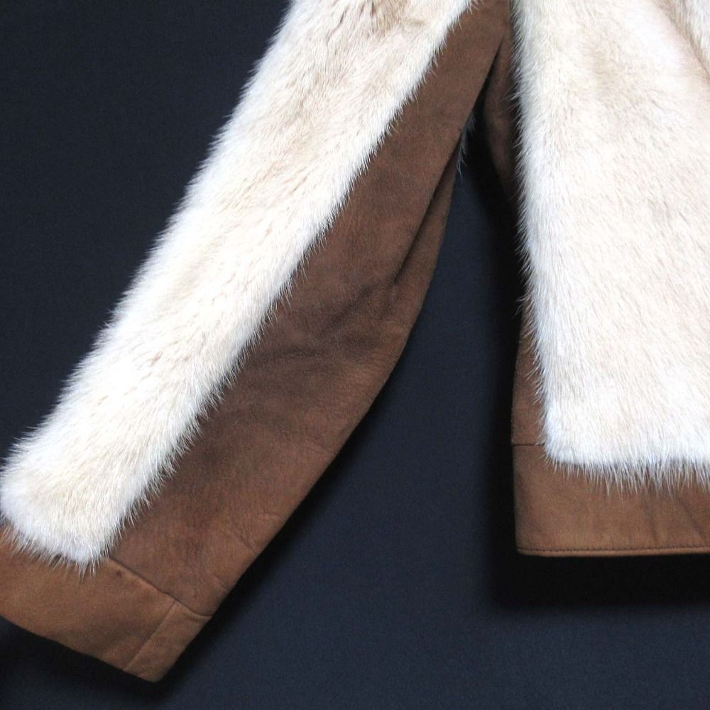 パールミンク×スエード ジャケット