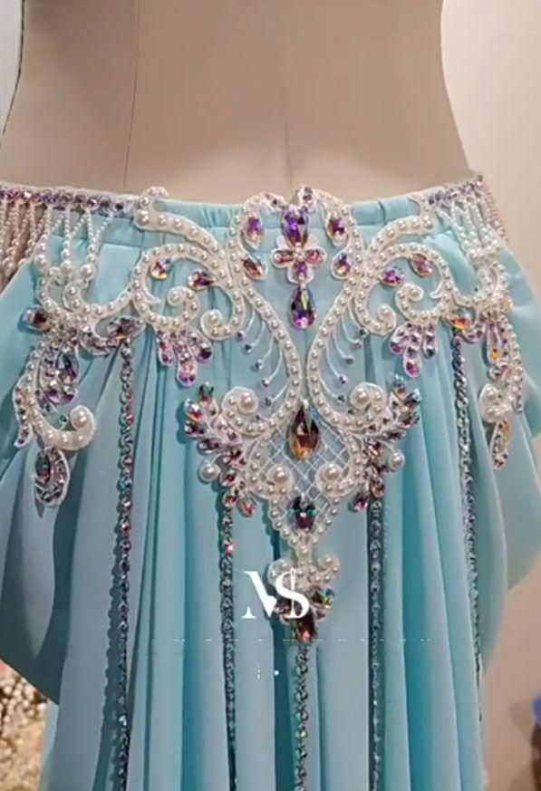 ベリーダンス衣装 セットアップ ブラスカート色変更可 豪華 オーダー