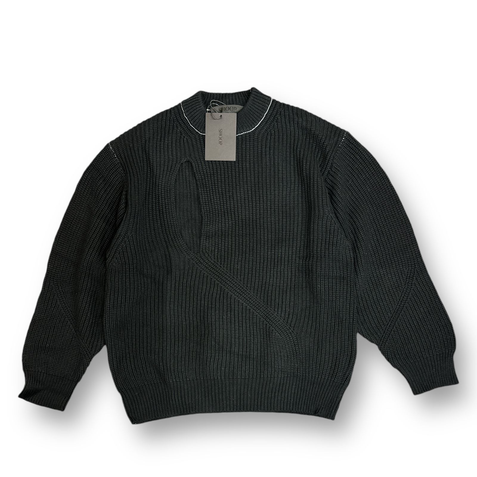 新品 SHOOP 24SS KNITTED HOLE JUMPER SHSS24025 デザイン カシミヤ混 