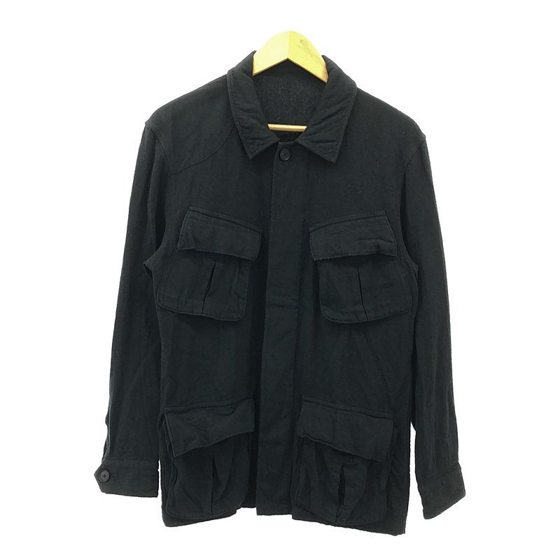 SHINYA / シンヤ | pitohui black cotton silk flannel / コットン 