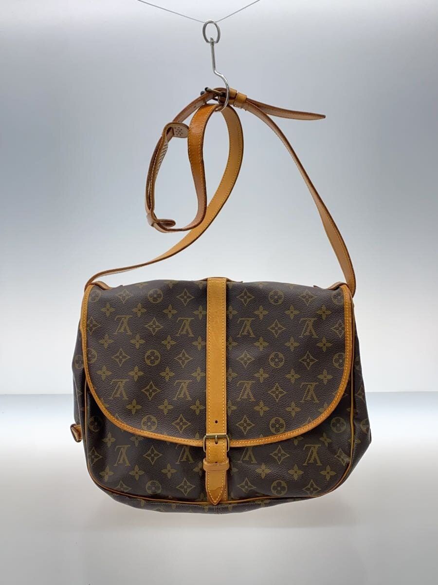 LOUIS VUITTON 1)ソミュール35_モノグラム・キャンバス_BRW PVC ブラウン - メルカリ