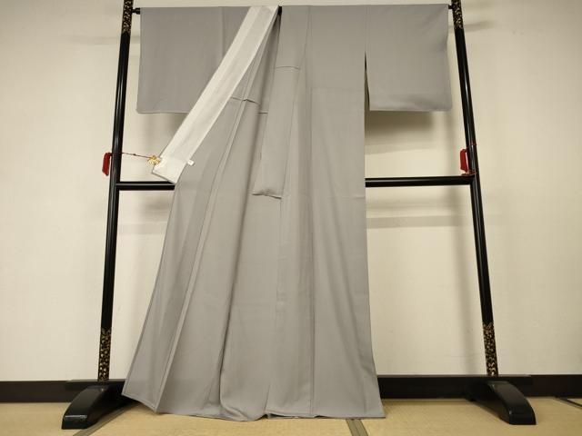 平和屋着物*夏物 色無地 絽 利休白茶色 正絹 AABC3492jd