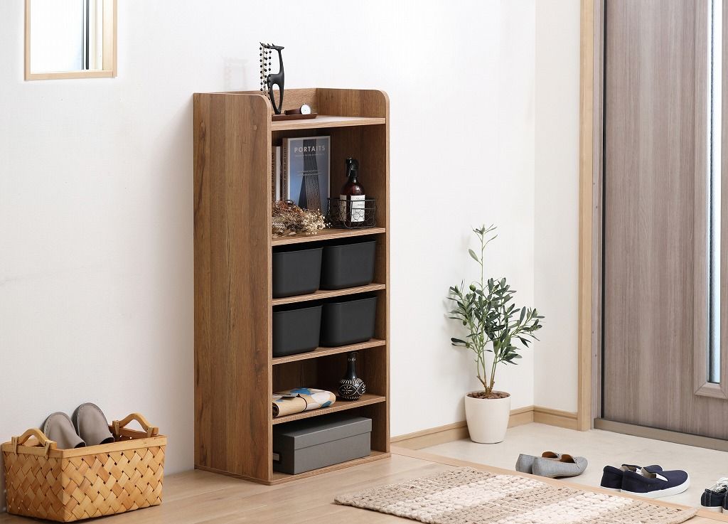 名品の アイリスオーヤマ ラウンドシェルフ ハイタイプ エイジングオーク K290492F IRIS OHYAMA