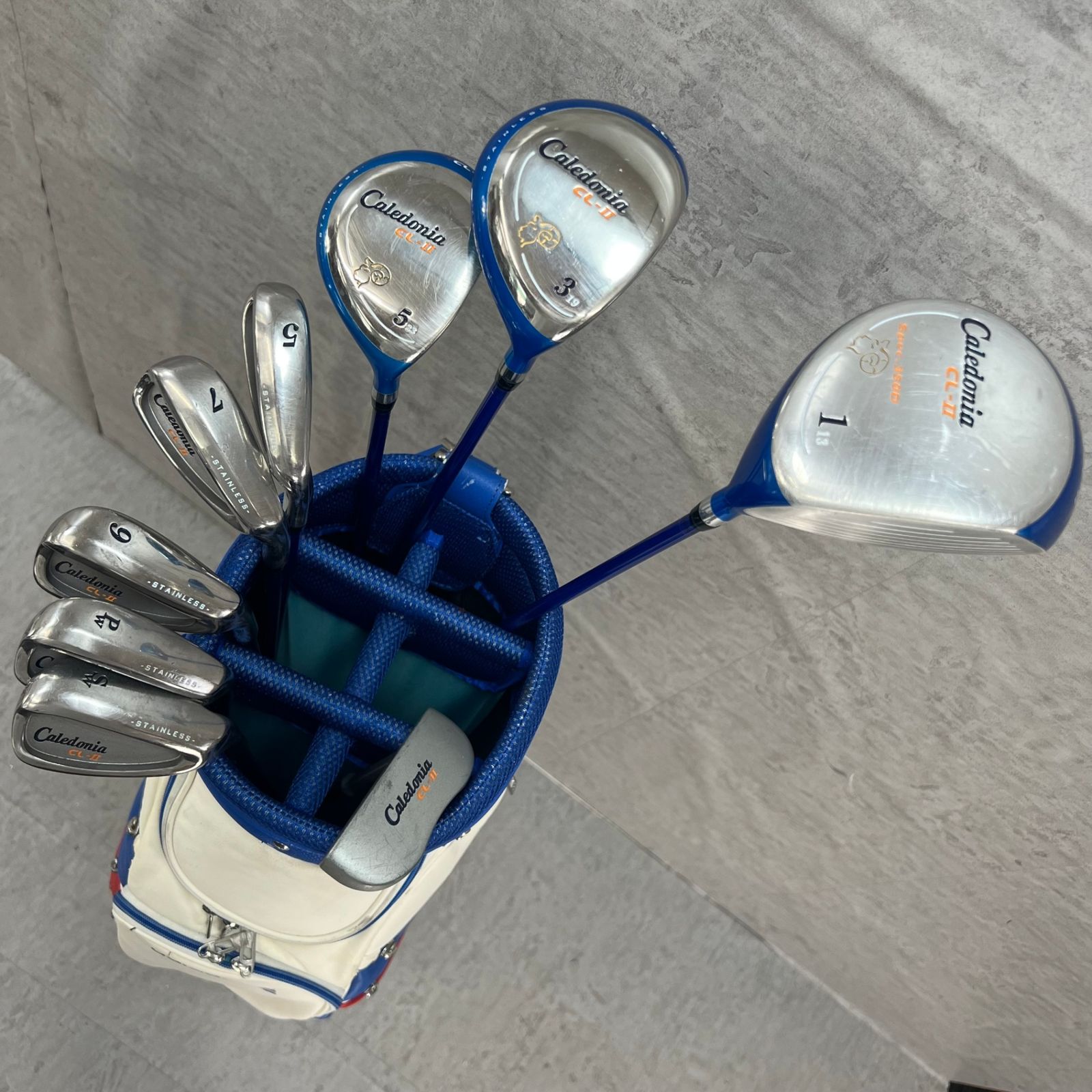 Caledonia　カレドニア　adidas　アディダス　レディースゴルフ9本セット　カーボン　L　右利き用　キャディバッグ　初心者おすすめ Caledonia カレドニア adidas アディダス レディースゴルフ9本