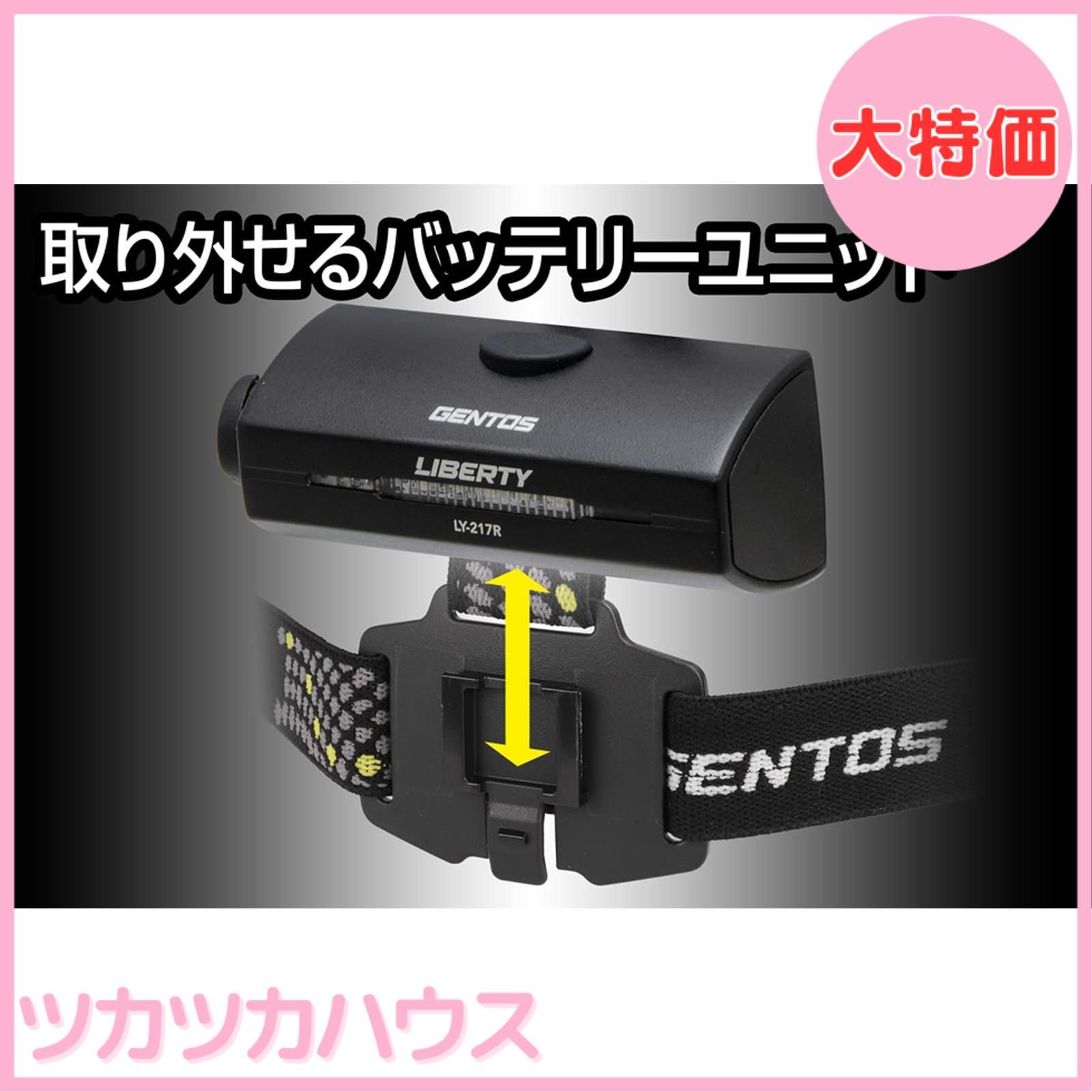 GENTOS - GENTOS(ジェントス) LED ヘッドライト USB充電式 LY-217R LY-217R