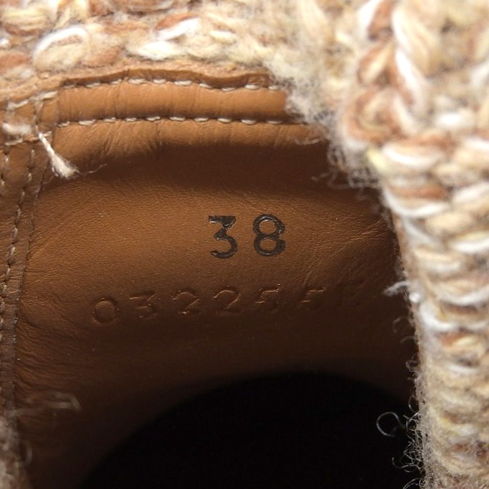 CHLOE クロエ 美品 JAMIE ANKLE BOOT レザー ニットソックス