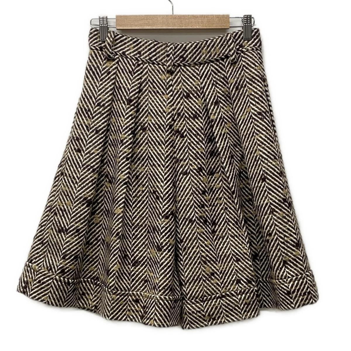 RED VALENTINO レッドバレンチノ ハーフパンツ サイズ40 M レディース - アイボリー×ダークブラウン×ブラウン