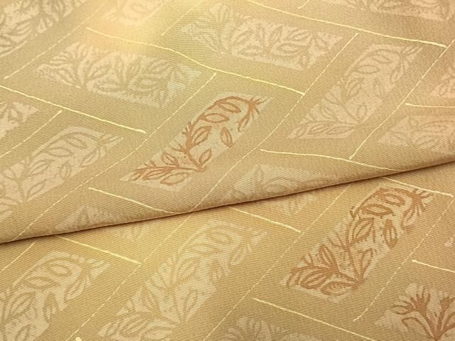 平和屋着物▽上質な小紋 単衣 檜垣草花文 暈し染め 正絹 逸品