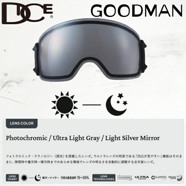 ゴーグル ダイス グッドマン 24-25 DICE GOODMAN G GM44570 (C-UL LGR