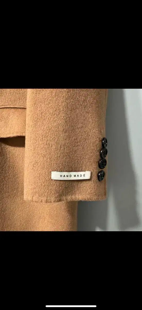 【激安セール！】 キャメル ダブル ロングコート ハンドメイド F