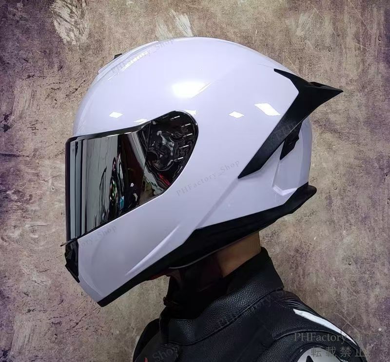 ヘルメット フルフェイスヘルメット バイク DOT認証 バイクヘルメット シールドヘルメット 耐久性 安全性 通気性 男女兼用 シールド6色選択可 おしゃれ ホワイト B31