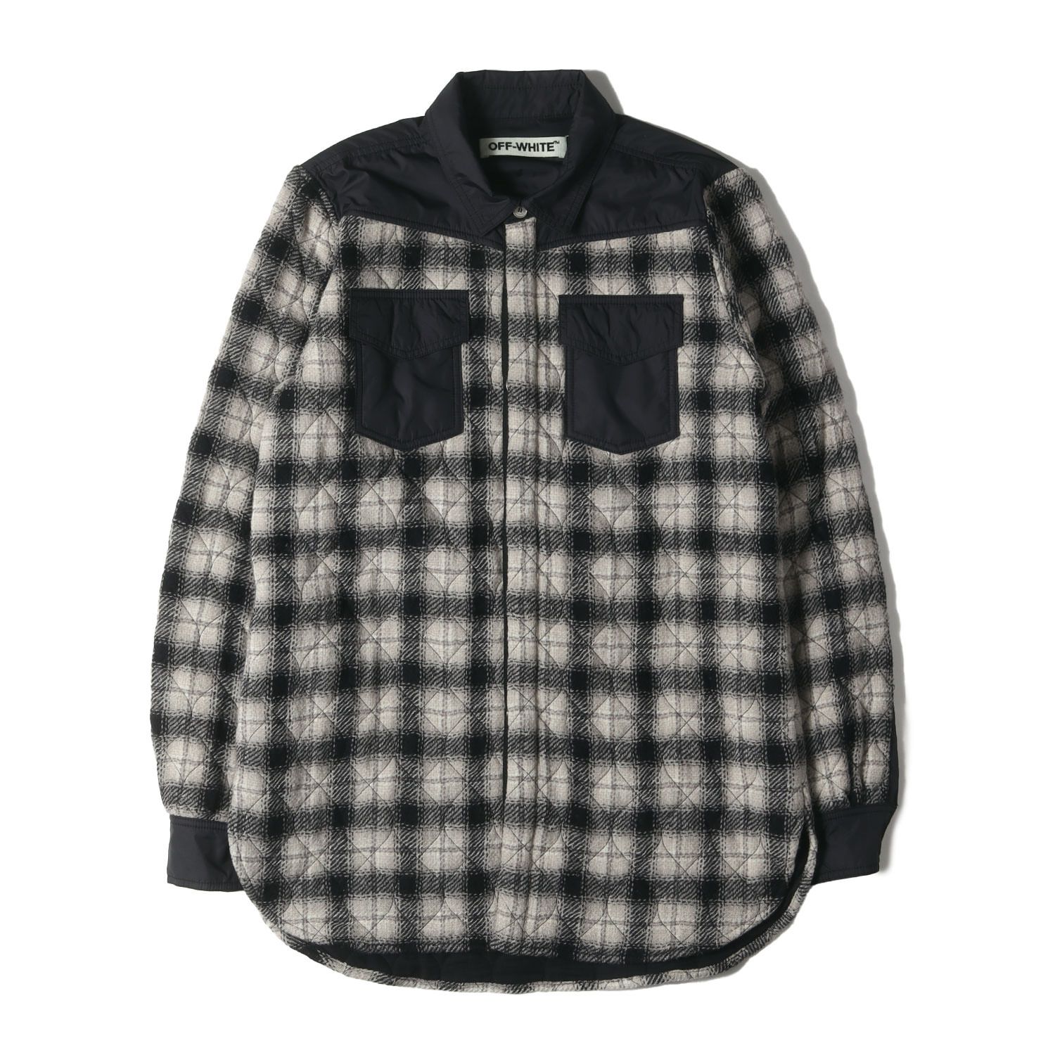 OFF-WHITE オフホワイト ジャケット サイズ:S チェック ウール 