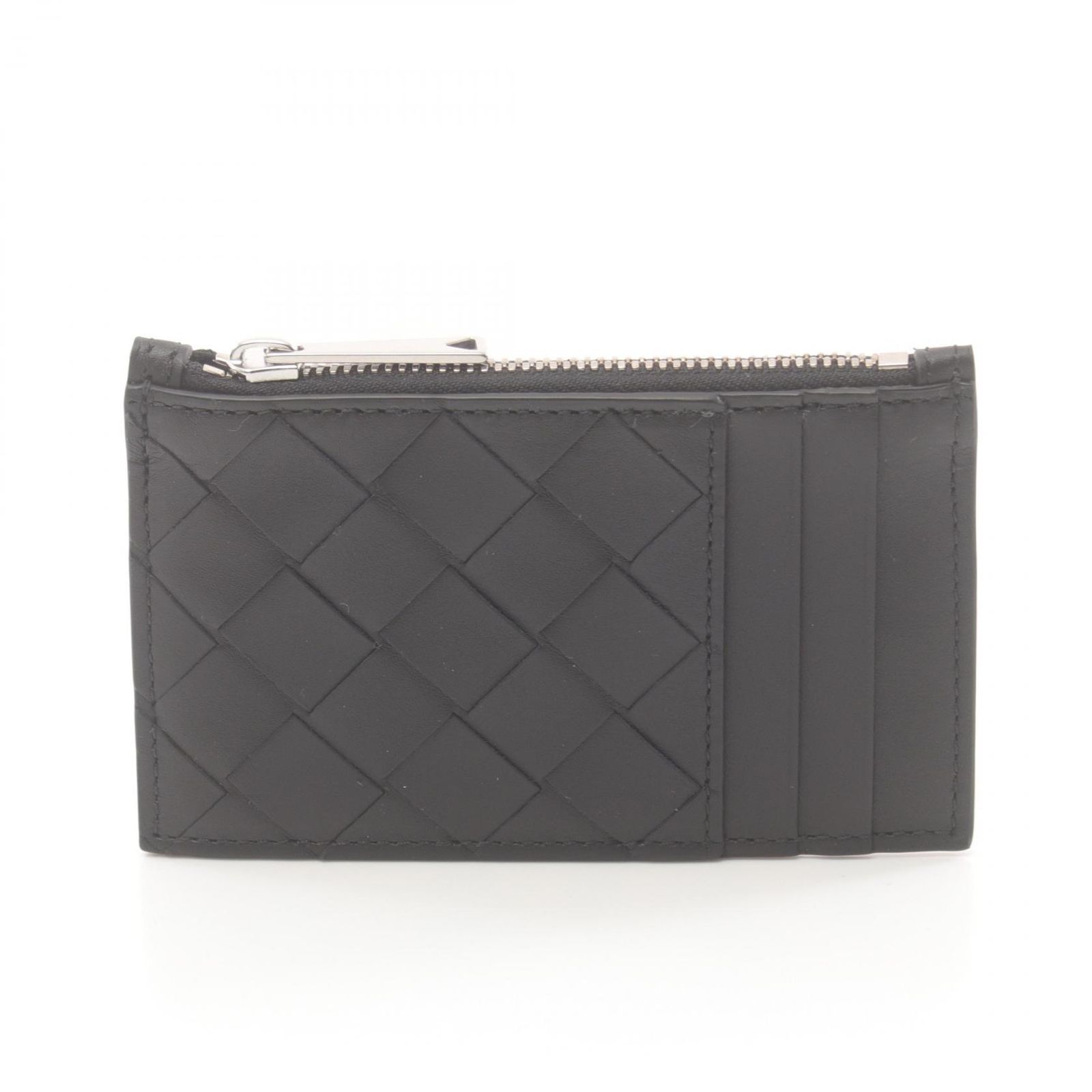 ボッテガヴェネタ BOTTEGA VENETA コインケース イントレチャート 755985VCPQ38803 ブラック レザー ファスナー付 カードケース ユニセックス